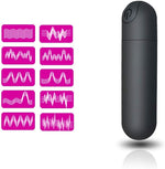 Portable Bullet Vibrator – 10 Modes, USB Rechargeable, Waterproof Clitoral Massager