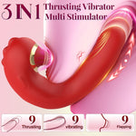 3-in-1 Thrusting Vibrator – APP-Controlled G-Spot & Clitoral Stimulator for Women