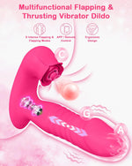 Thrusting Rose Vibrator – 9 Modes for Clitoral, Nipple & Couples Play, Adult Toy