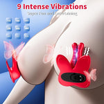 Magnetic Nipple Vibrators – 9 Modes, BDSM Clamps, Adult Toys for Couples' Pleasure
