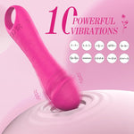 Mini Silicone Vibrator – Realistic Bullet Dildo with 10 Powerful Vibration Modes