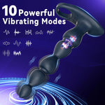 Ultra-Soft Silicone Vibrating Anal Beads – Waterproof Prostate Massager with 10 Modes