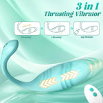 Remote Control Thrusting Egg Vibrator – 3-in-1 Silent Waterproof Vibrator for Couples