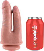 Realistic Flesh-Toned Double Penetrator Dildo for Dual Pleasure and Stimulation
