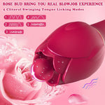 Upgraded Rose Clitoral & G-Spot Vibrator – 5 Licking Modes, 10 Intense Vibrations