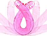 11.8" Slim Double-Ended Dildo – Realistic Veined Design for Beginners & Couples