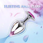 Jeweled Anal Plug, Adult Sex Toy for Men, Women & Couples, G-Spot Beads, Rose