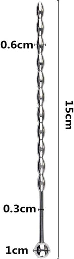 Beaded Stainless Steel Urethral Sound Plug, Male Masturbation Dilator for Men