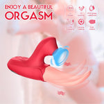 Powerful Rose Sucking Vibrator for Women – 10 Frequency Tongue Licking Toy
