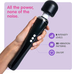 Wireless Wand Massager - G Spot & Clitoral Vibrator with 20 Modes, Waterproof, Black