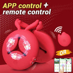4-in-1 APP Remote Control Vibrating Nipple Clamps & Stimulator for Women