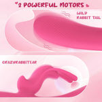 Rechargeable Rabbit Vibrator with Dual Motors & 10 Modes – Waterproof Silicone