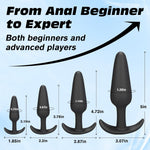 4-Piece Silicone Butt Plug Set – Beginner to Advanced Trainer Kit with Flared Base
