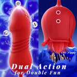 Rose G-Spot & Clit Vibrator – 9 Modes, Thrusting, Licking, Hands-Free Adult Toy