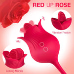 Rose Vibrator for Women, 10-Speed Clitoral & G-Spot Stimulator, Nipple Massager