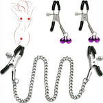 Adjustable Non-Piercing Metal Nipple Clamps – Decorative BDSM Clips for Couples   2/2
