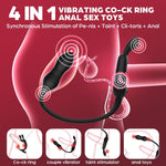 4-in-1 Thrusting Prostate Massager for Men, 10 Vibration & Thrust Modes, Remote