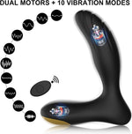Waterproof Prostate Massager – Remote Control P-Spot Vibrator with 10 Modes