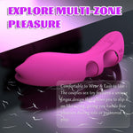 Mini Finger Vibrator for Women – 10 Modes, G-Spot & Clitoral Stimulator, Red