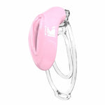 Inverted Chastity Cage Silicone Adult Sex Toys For Sissy Male. Chastity Devices Realistic Vaginal Appearance,With 3 Sizes Chastity Clips Bondage Gear Accessories Male Chastity Cage(Pink)