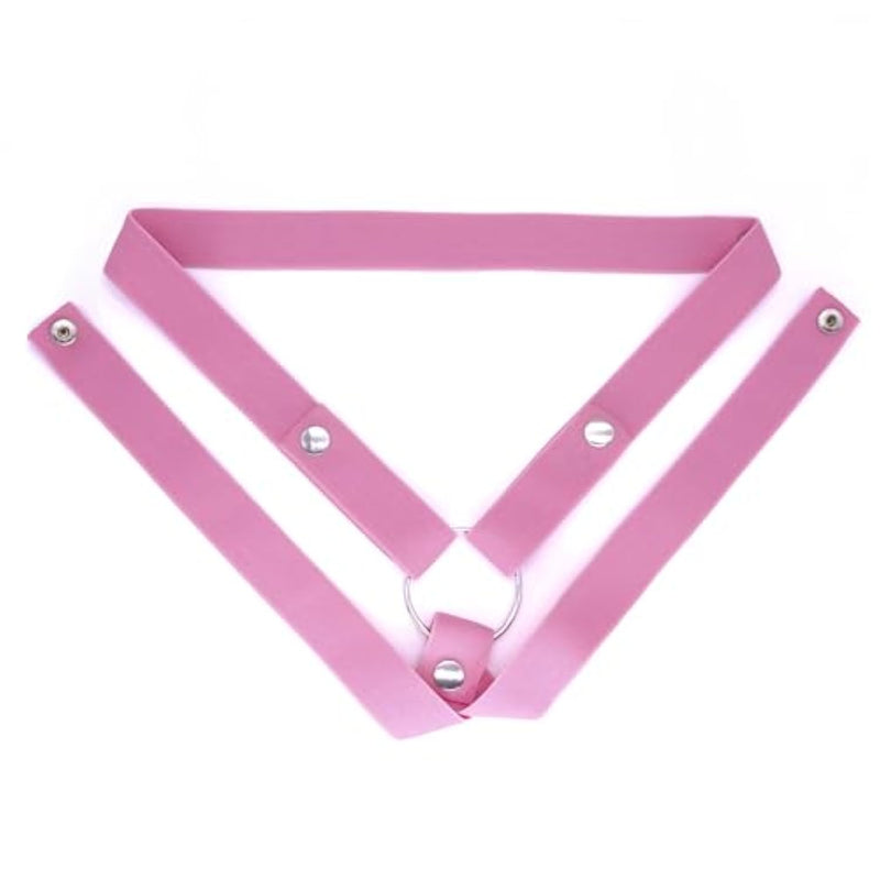 Chastity Belt Male Chastity Device Chastity Cage Fixed Auxiliary Belt Cage Strap Men'S Ring Elastic Anti-Fall Band (Pink)