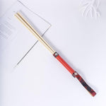 Bdsm Wooden Spanking Paddle 40Cm/15.7In Bondage Whip For Sex Play Leather Handle Flogger Bondage Discipline For Adult Bedroom (Red)