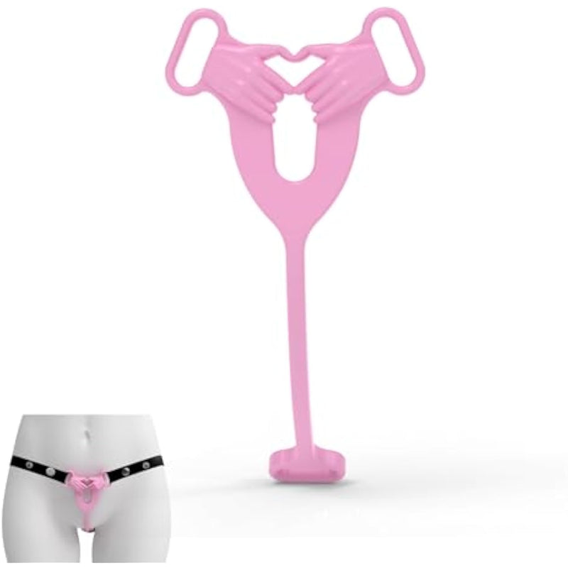 Flat Sissy Chastity Cage With Urine Hole 3D Nylon Anti-Off Cock Cage Sm Inverted Sex Toys Devices For Mens, Couples Training (Pink)