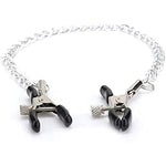 Adjustable Metal Nipple Clamps Non-Piercing Adjustable Metal Nipple Clamps On Nipple Rings Decorative Clip For Clothing Accessories On Nipple Rings Decorative (Black)