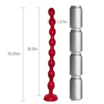 19.25 Inches Extra Long Anal Chain with 8 Thick Balls and Suction Cup for Men Women Couples