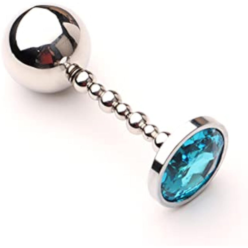 Sex Toy Male Anal Trainer Single Ball Sm Bead Pulling Metal Anal Plug With Round Bottom Butt Plug L