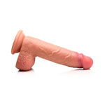 Jock Real Skin 8" Silicone Dildo With Balls For Beginners, Men, Women, & Couples. Body-Safe And Suction Cup. Dual Density Dildo. Realistic Look And Texture. 1 Piece, Medium.