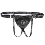 Men'S Black Leather Chastity Belt Adjustable Sexy Chastity Devices Harness Cock Cage Bdsm Self Bondage Fetish Slave Punish Harness T-Back Thong Male Sex Toys For Sm Games Bedroom