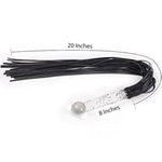 28" Glass Flogger Adult Sex Toy | Premium Bdsm Whip For Couples | Sexy Black Bull Whip | Spanking Paddle Riding Crop