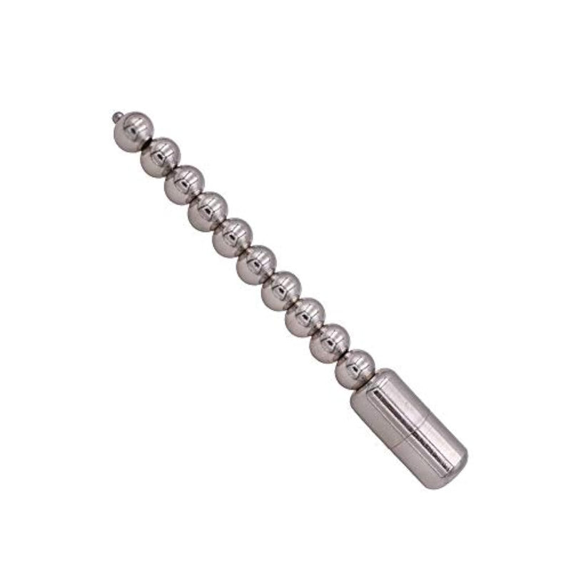 Stainless Steel Urethral Sounds Metal Penis Plug With Multi Beads Dilator Sex Toy Masturbation Rod Stimulation For Men(6Mm)