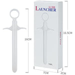 Lubricant Tube Shooter with Smooth Rounded Cap for Men, Women & Couples, Reusable, Easy Use & Clean,Lube Applicator Syringes (White 10ml)