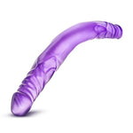 Blush Adult Sex Toys – B Yours 14 Inch Realistic Double Sided Dildo – Extra Long, Flexible, Dual-Ended Dong – G-Spot, Anal, Double Penetration – Lesbian, Women, Men, Couples – Soft Pvc – Purple