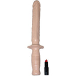 Doc Johnson Classic - The Manhandler - 14.5 Inch - 9.5 Inch Usable Length - Dildo with Handle - White