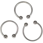 Stainless Steel Cock Ring 2 Beads Penis Ring Glans Stimulating Penis Opening Loop Sex Delay Ejaculating Toys For Men A