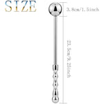 Stainless Steel Dildo Massage Wand,G-Spot Massage Dildo Stimulate Wand Fetish Plug Solid Metal Curved Dual Ended Masturbation Sex Toy Handheld Anal Probe Metal Anal Butt Plug For Men Women
