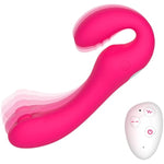 G Spot Clitoral Vibrator For Women And Lesbian-Remote Control Double Ended Strapless Dildo With 10 Flapping&Vibrating Modes,Waterproof Clitoral Stimulator Versatile Adult Sex Toy