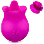 Clitoral Licking Tongue Vibrator With 10 Strong Vibration Modes, Clit Mini Rose Vibrator For Nipples And Clitoris Quick Orgasm, Rechargeable & Waterproof Adult Sex Toy For Women And Couples