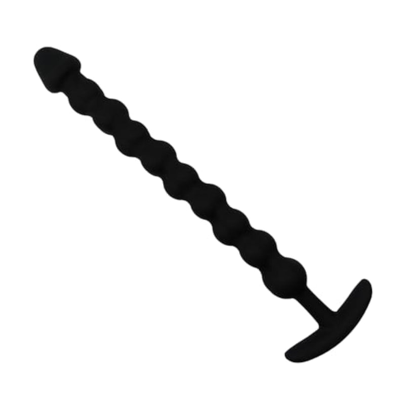 Extra Long Silicone Anal Chain with 10 Flexible Balls and Butt Plugs for Men and Women