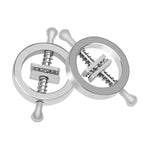 Nipple Clip Clamps For Women Men Circular Body Clamp Adjustable Weight Metal Nipple Clamps Non-Piercing Metal Stimulator Nipple Clips Body Jewelry