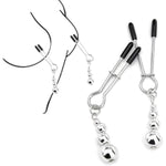 Nipple Clamps Nipple Clip Breast Clit Stimulation With Soft Rubber Non Piercing Body Clamp Sexy Toys For Women Men Couples Beginner (Silver)