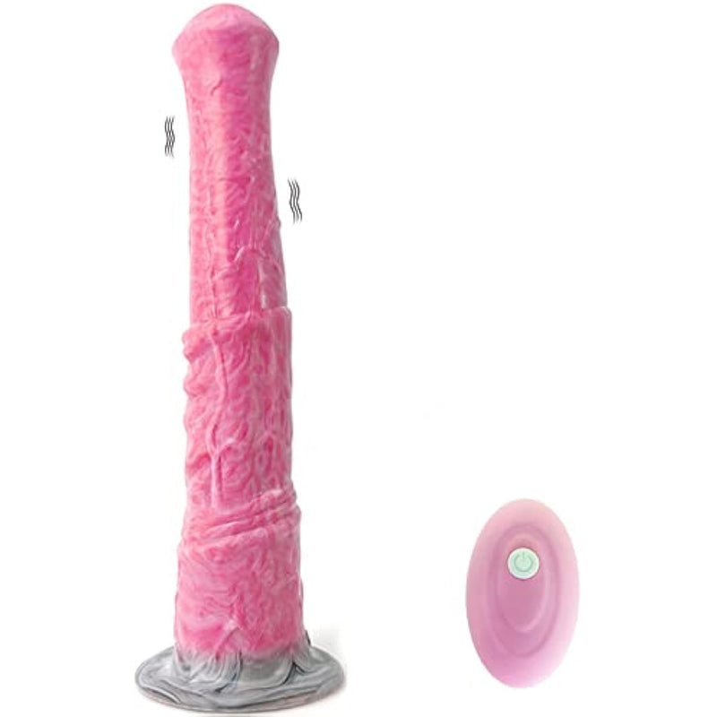 Realistic Long Horse Dildo Vibration Dildo Vibrator, 11Inch Vibrating Silicone Vibrator With Suction Cup Rechargable Vibrator Adult Sex Toy For Women Men Anal Plug