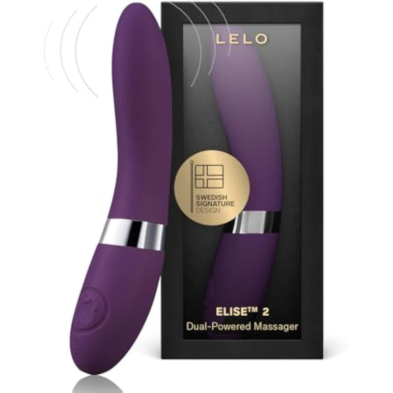 Elise 2, G Spot Vibrator For Her, Sex Toy For Female, Waterproof Vibrator For Women With Dual Motor Toy For Stronger Stimulation, Plum
