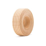 12 Pack Mini Wooden Wheels, 2 Inch Treaded Wheels for DIY Car Crafts