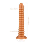 Screw Threaded Butt Plug Anal Trainer Kit with Powerful Suction Base, Soft Anal Stimulator Liquid Silicone Gradual Stimulation Anal Plug Adult Sex Toy for Beginner and Advanced Users (13.1in)