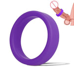 Silicone Elastic Penis Ring Hard Erections Sex Toy Design For Men Erection Enhancing Last Longer & Harder (Purple;)