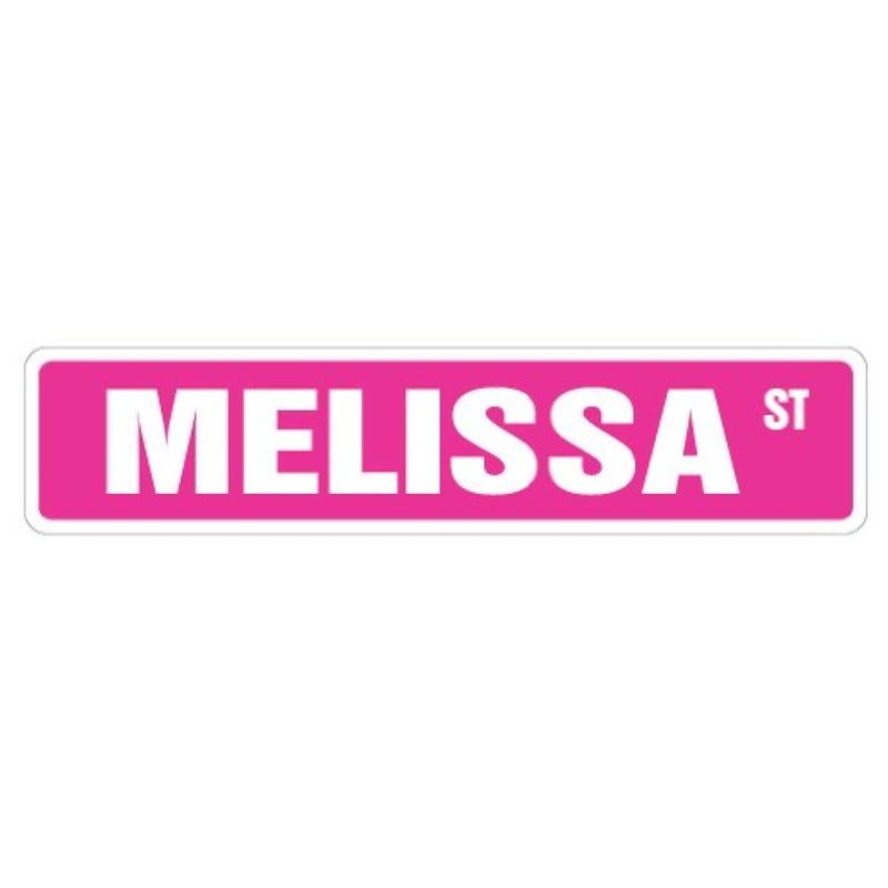 Melissa Street Sign Childrens Name Room Sign | Indoor/Outdoor |  18" Wide Plas